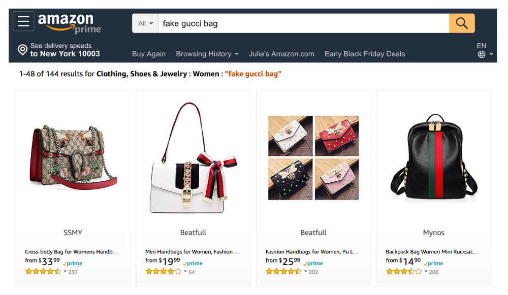 Hey Alexa, Find Me a Fake Gucci Bag on Amazon - The Fashion Law