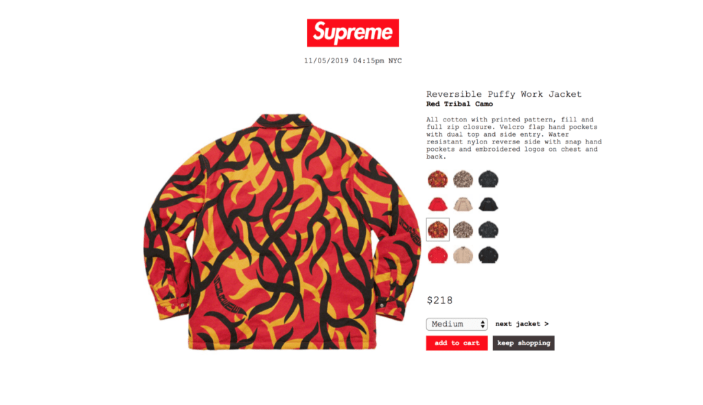 Supreme Claims its Alleged Infringement of Another Company’s Copyright-Protected Camo Print is “Fair Use”