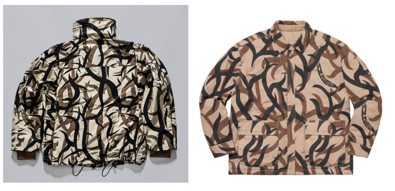 supreme camo windbreaker