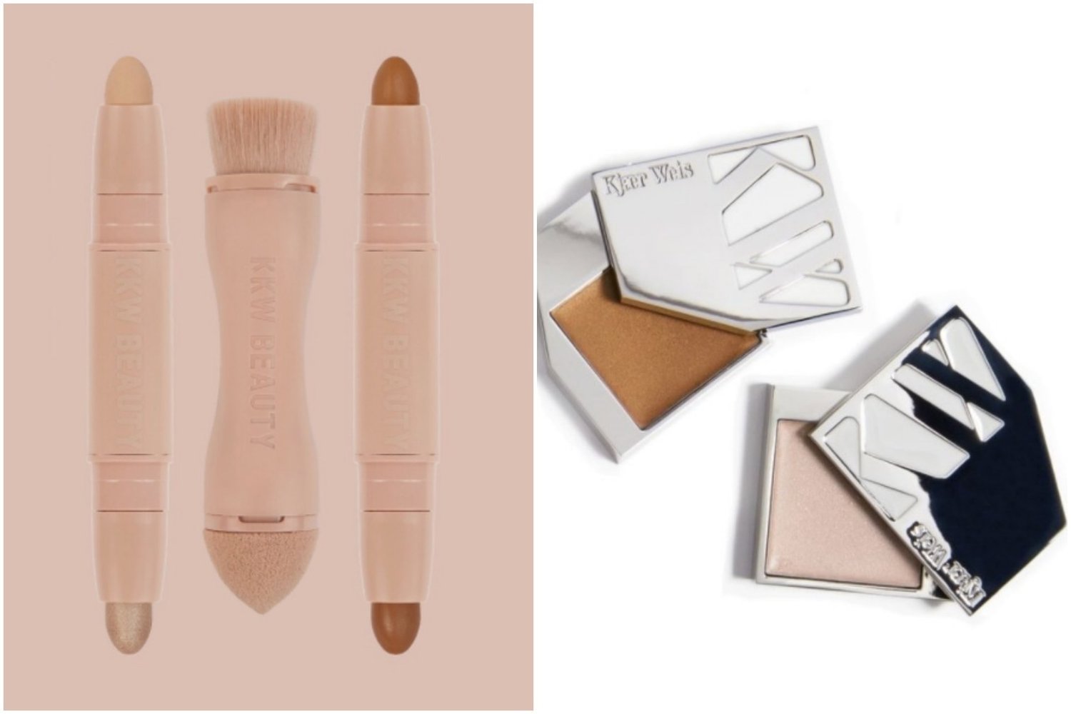 image: Kardashian's KKW (left) & Weis'
