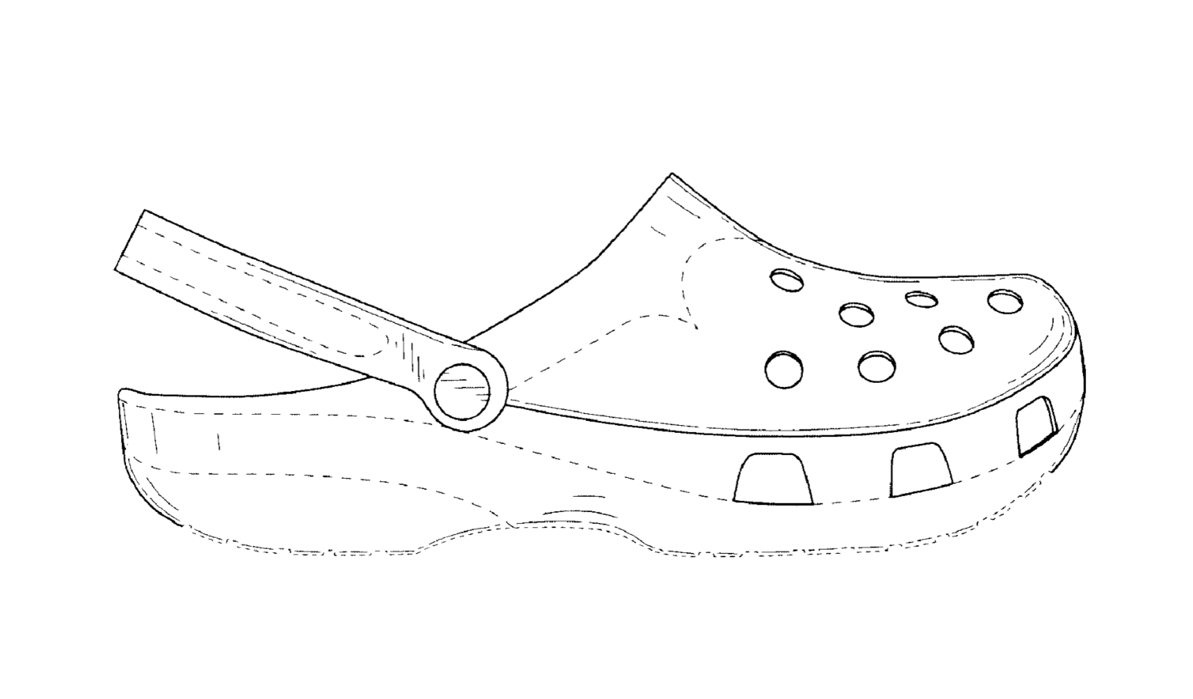  a drawing from Crocs' D517789 patent 