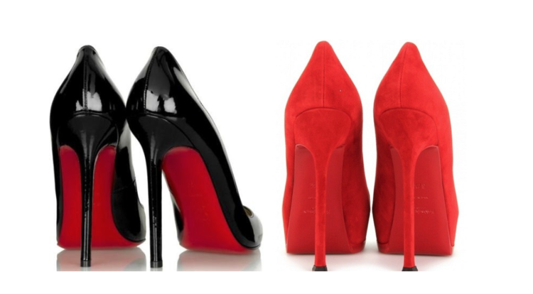 black heel red sole