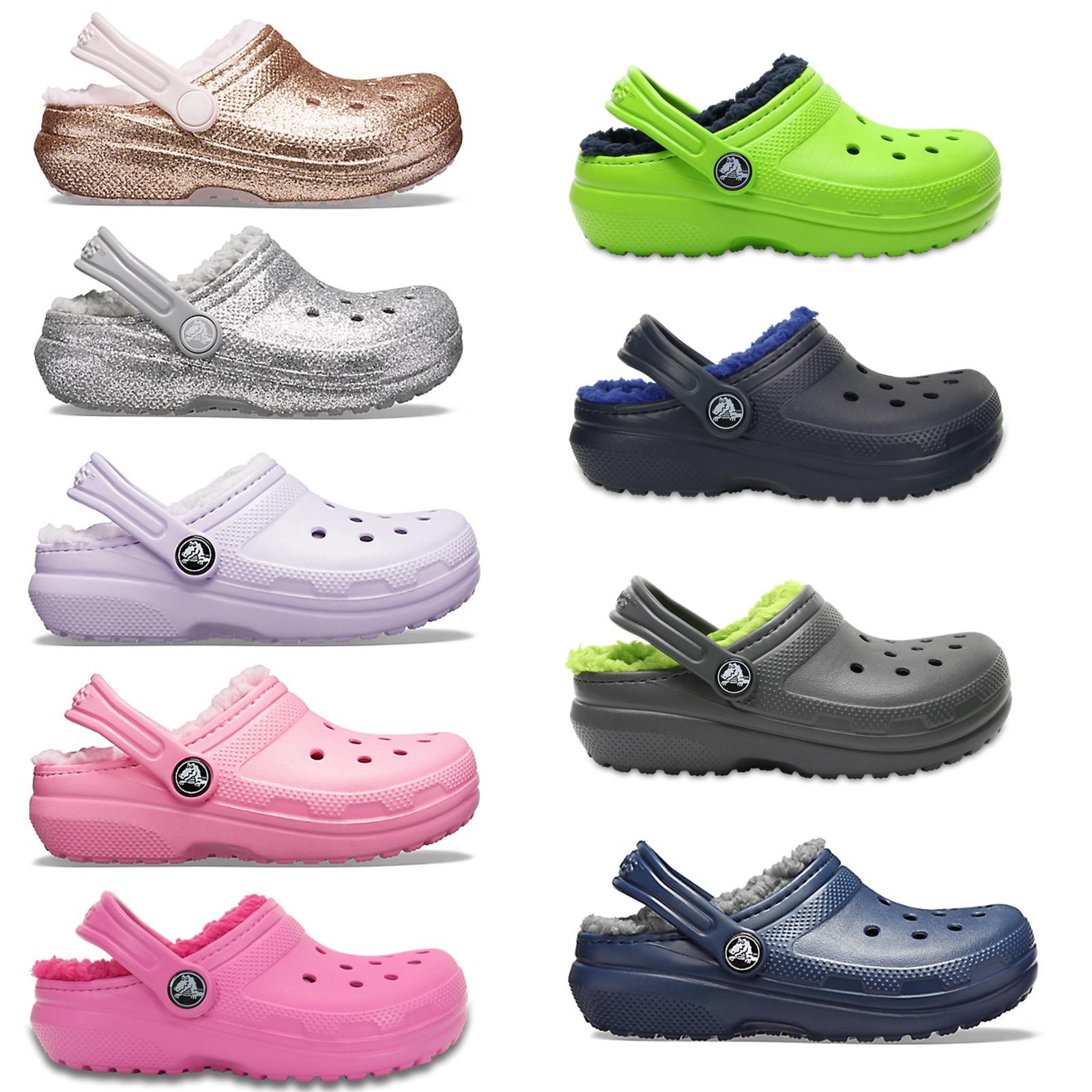 lined crocs for kids