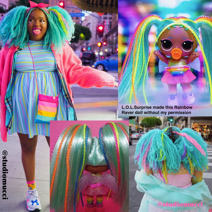 lol hair goals rainbow raver