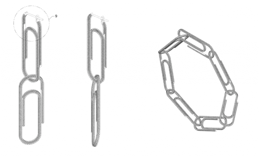 Virgil Abloh's Off-White Adds New Design Patents to its Growing Arsenal of  Interesting IP: Paperclip Jewelry - The Fashion Law