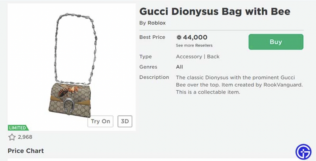 A Digital Only Gucci Bag Sold For 4 115 On Roblox As Brands Continue To Look To Gaming To Reach Gen Z The Fashion Law - how much did i spend on roblox item