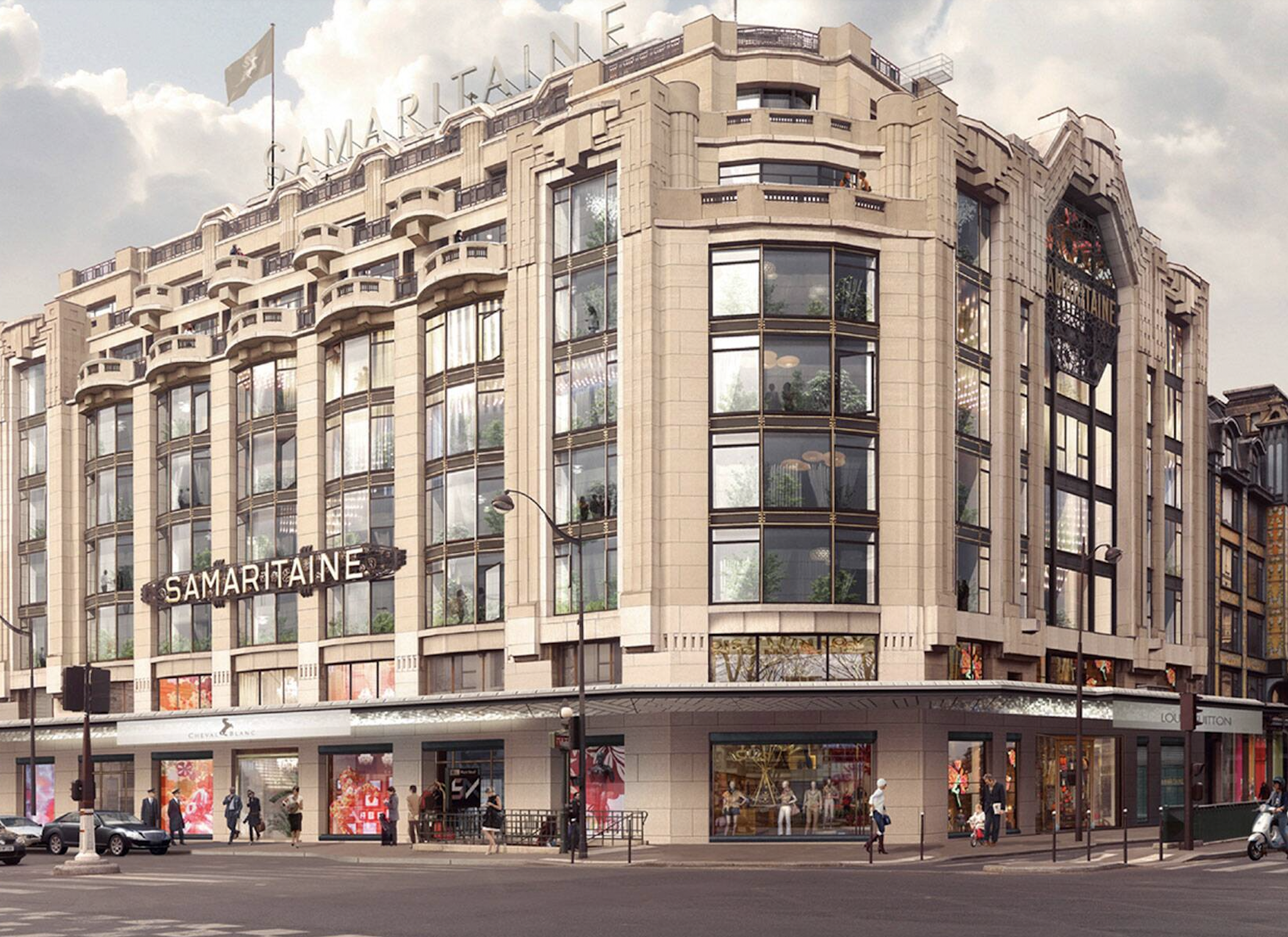 La Samaritaine' bags pictured in Paris, France, on June 10, 2005. The  luxury giant LVMH Louis Vuitton Moet Hennessy's store is being forced to  shut its doors for six years due to