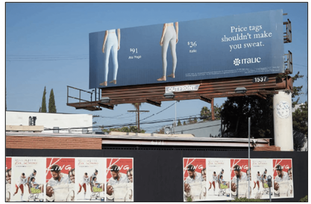 ALO is Suing Italic Over False, Misleading Comparative Ad Campaign - The  Fashion Law