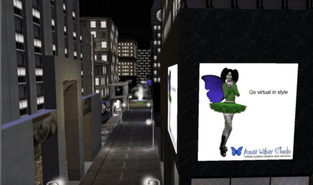 A virtual billboard in Second Life