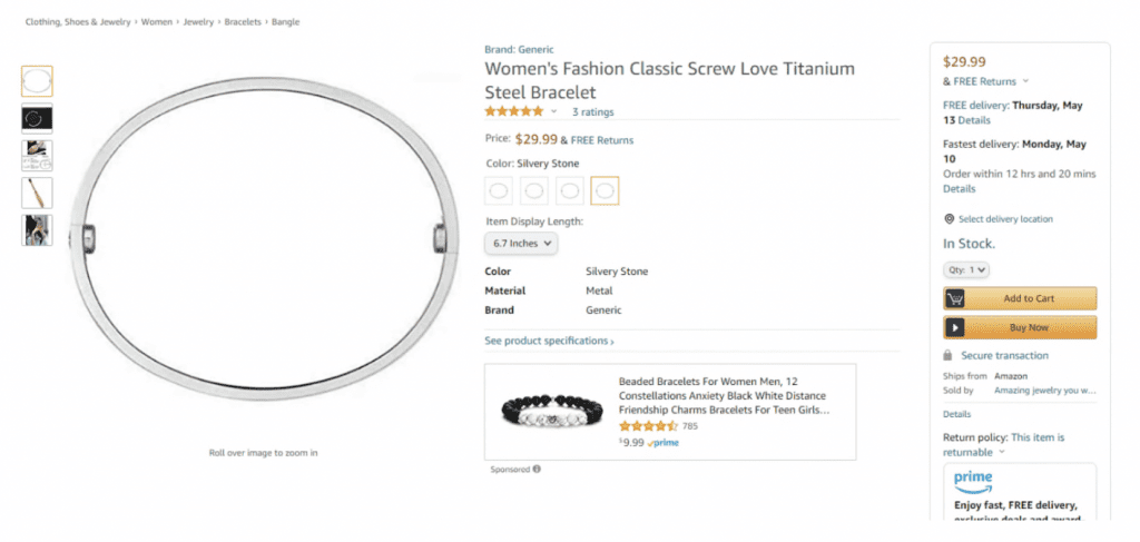 Love Bracelet Amazon