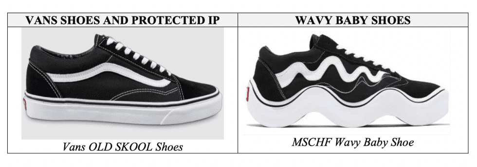 Vans sneaker and MSCHF sneaker
