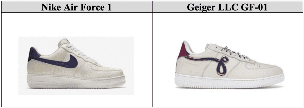 Nike sneaker and John Geiger sneaker