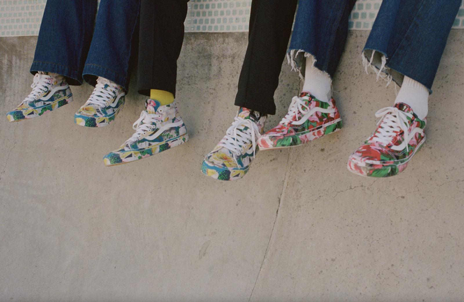 Ad campaign featuring Vans sneakers