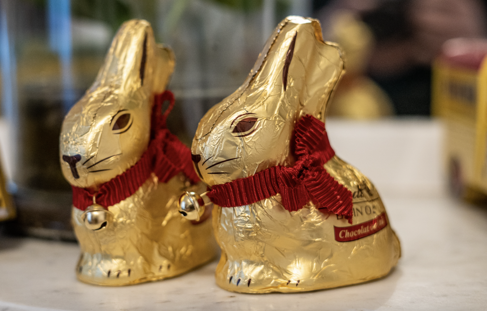 Lindt's chocolate bunnies