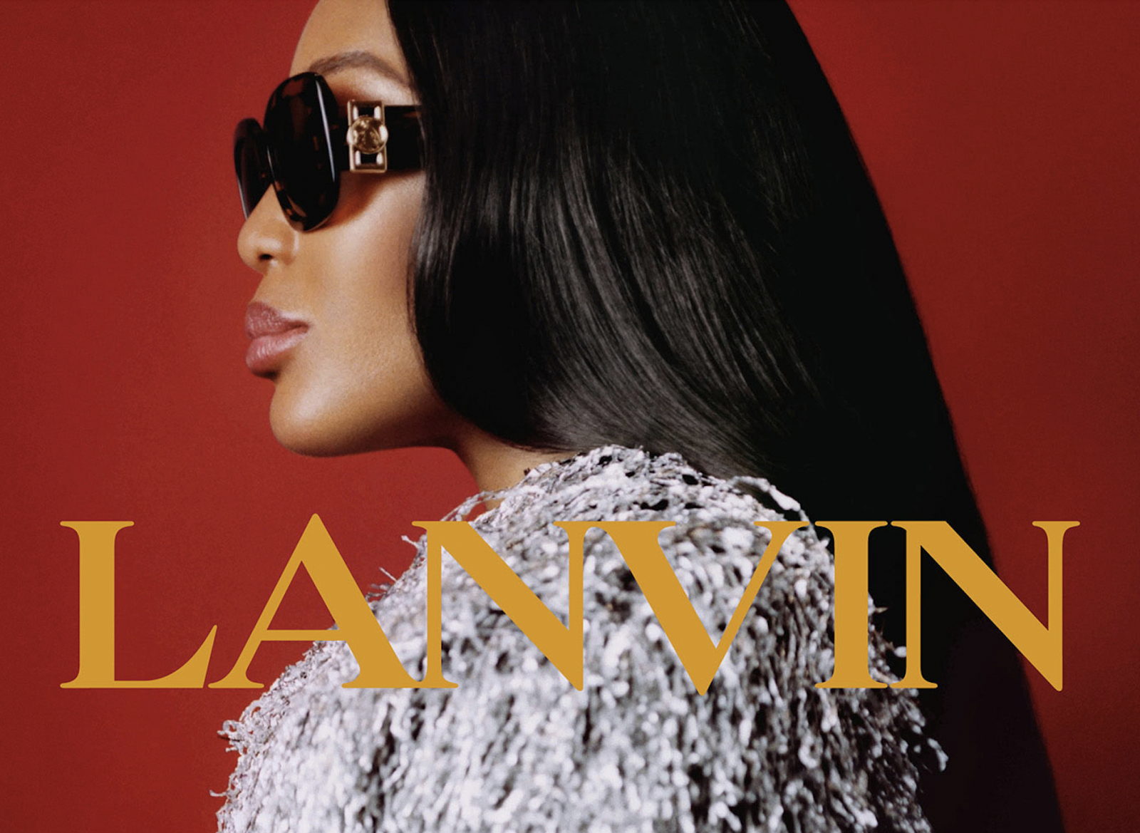 A Lanvin ad featuring Naomi Campbell