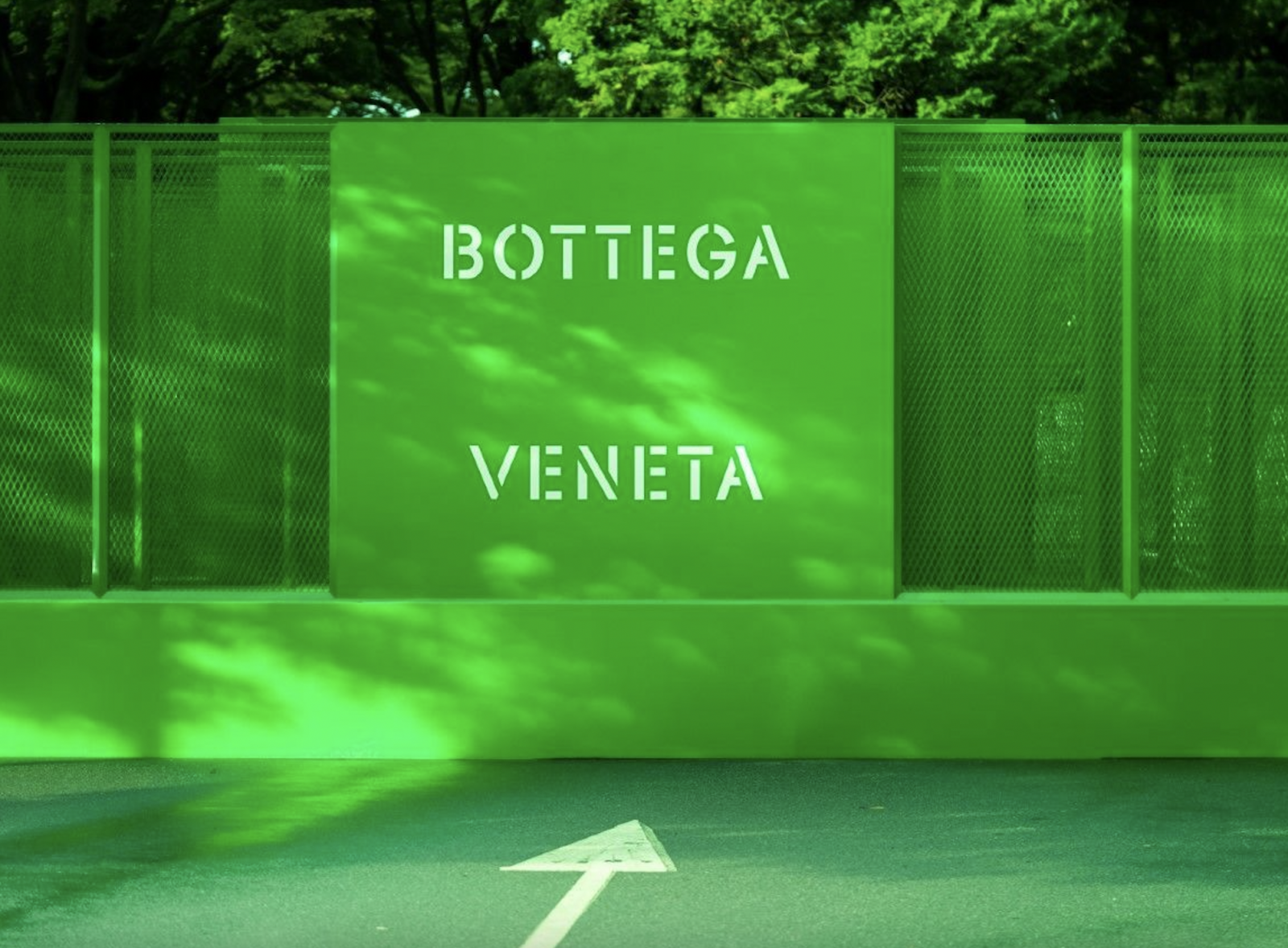 A wall painted in Bottega Green hue
