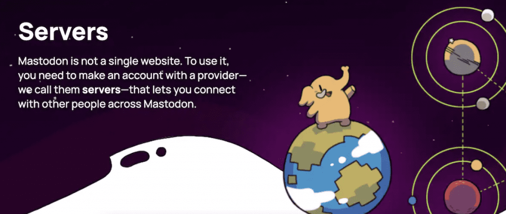 A blurb about Mastodon's servers