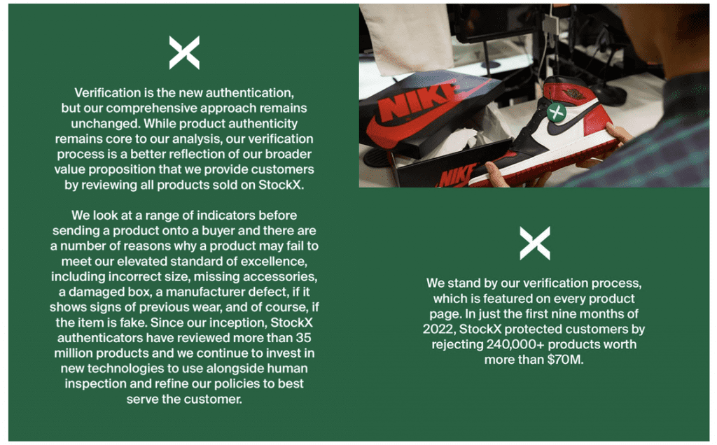 StockX certification announcement