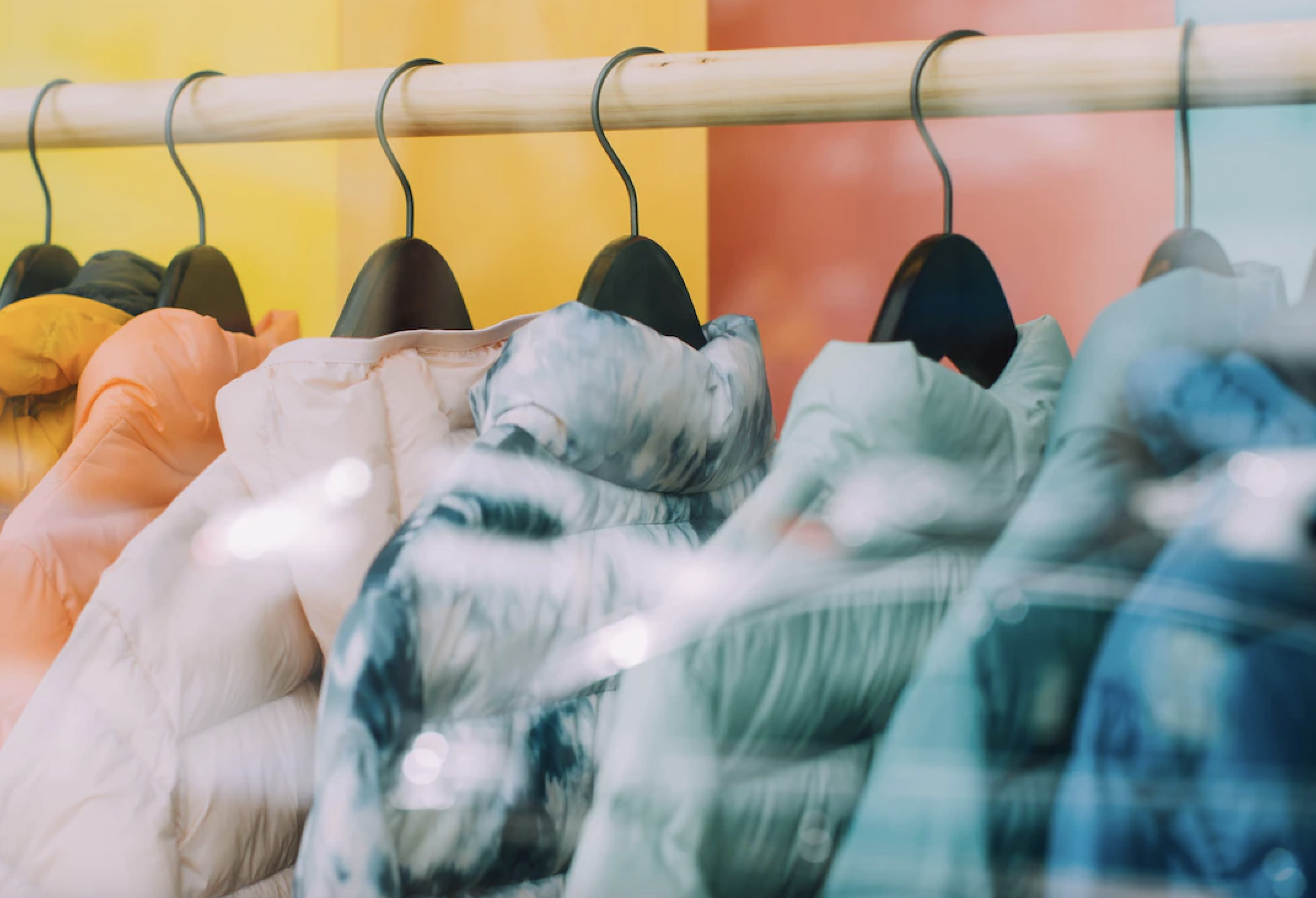 A rack of winter jackets