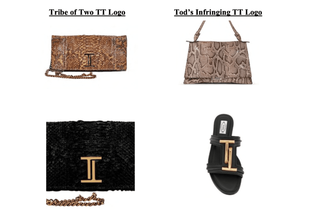 Tod's trademark and Tribe of Two's trademark