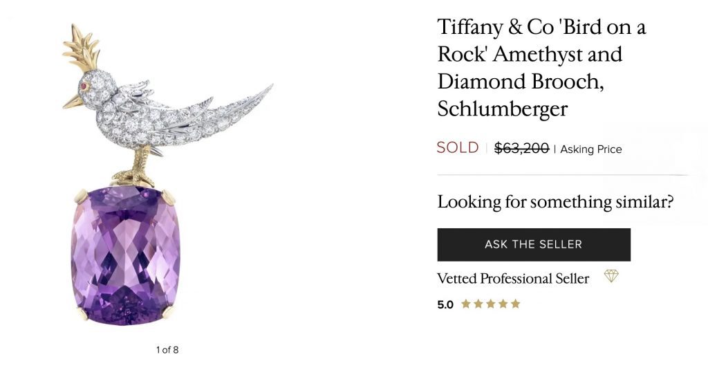 Tiffany & Co. jewelry listing
