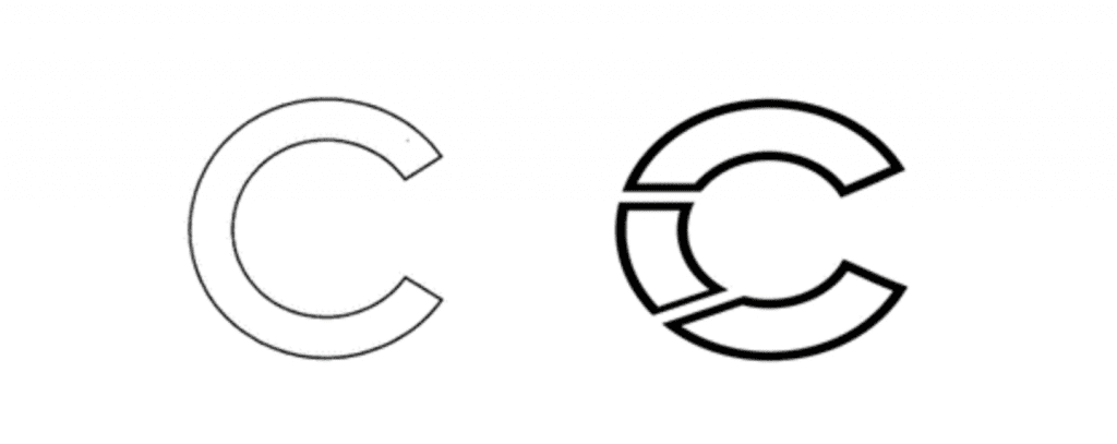 Two "C" single letter trademarks 