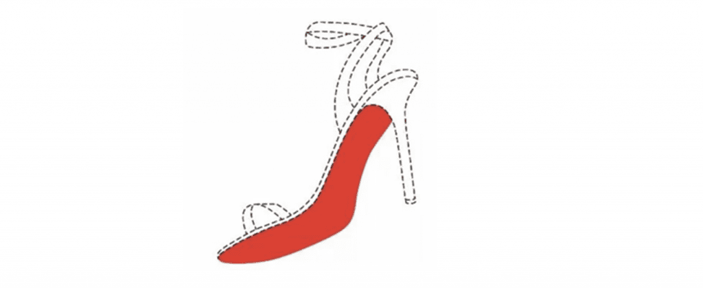 The Louboutin red sole mark